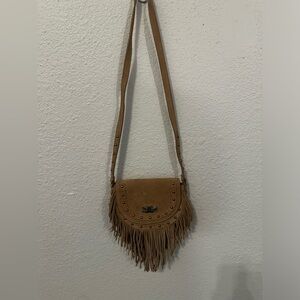 Zara Faux Suede Fringe Bag